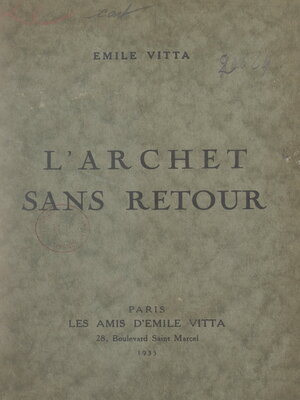 cover image of L'archet sans retour